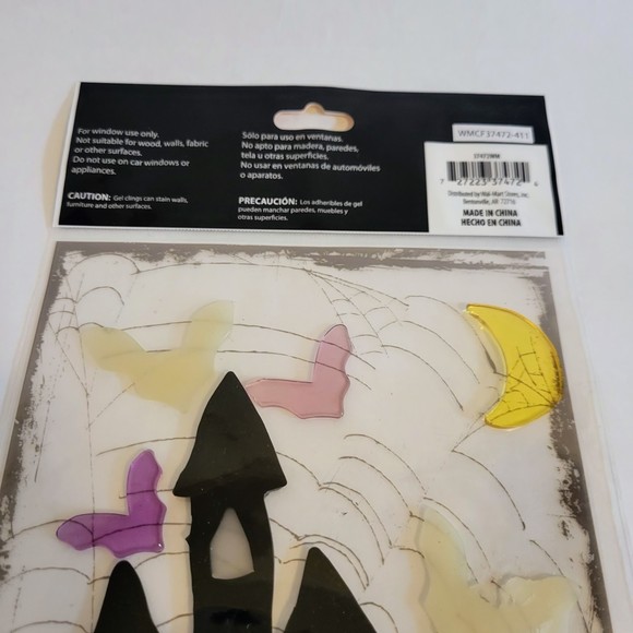 Halloween Haunted House Gel Window Clings. New In Packaging. - Picture 3 of 4